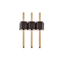 Straight Header - Male, Brass Contact (PTH, 0.1in., 3-Pin)