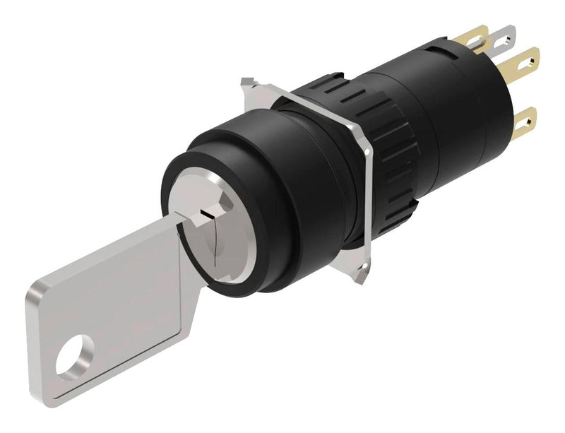 EAO 51-235.022D Keylock Switch, IP65, On-Off, SPST-NO, SPST-NC, 51 Series, 2 Position, Plug In, 5 A