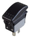 MULTICOMP PRO MPX5-124BNN-NABD-1NN-S Rocker Switch, IP67, On-On, SPDT, Non Illuminated, Panel, Snap-In, Black
