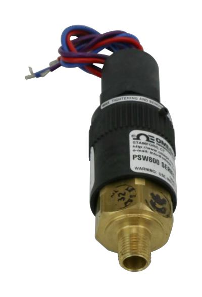 OMEGA PSW-802 Pressure Switch, Gauge, 1/4" MNPT, 2.5 psi, 15 psi, SPDT, 250 VAC