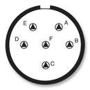 AMPHENOL AEROSPACE D38999/26ME6BA Circular Connector, MIL-DTL-38999 Series III, DS38999/26 Series, Straight Plug, 6 Contacts