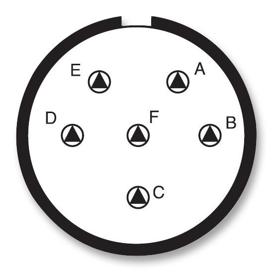 AMPHENOL AEROSPACE D38999/26ME6BA Circular Connector, MIL-DTL-38999 Series III, DS38999/26 Series, Straight Plug, 6 Contacts