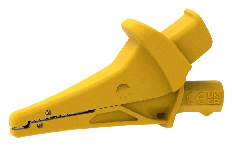 CAL TEST ELECTRONICS CT4501-4 ALLIGATOR CLIP, YELLOW, 20A, 1.2"