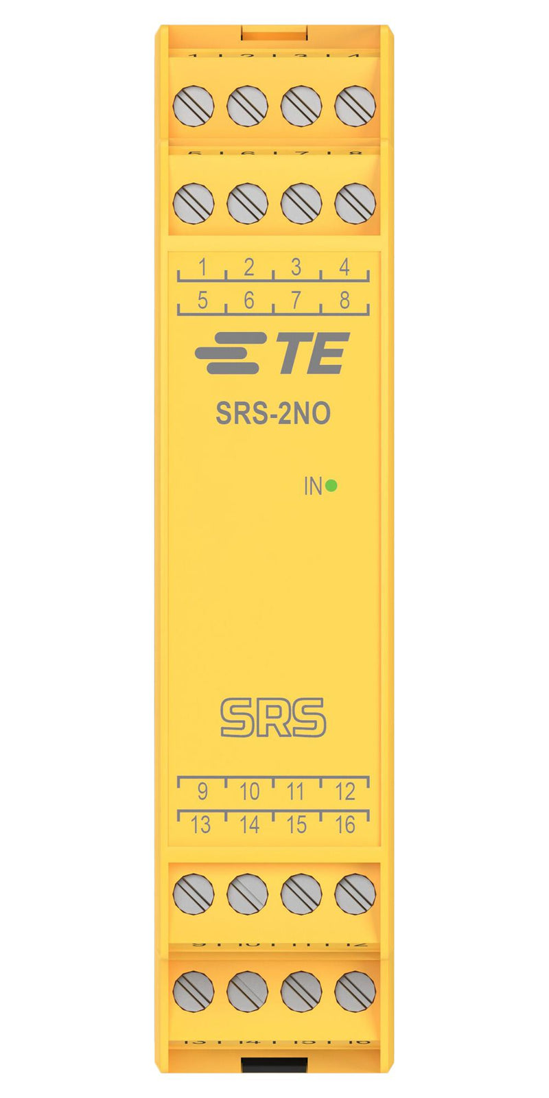 TE CONNECTIVITY SRS-2NO Safety Relay, 24 VDC, DPST-NO, SRS Series, DIN Rail, 6 A, Screw Clamp