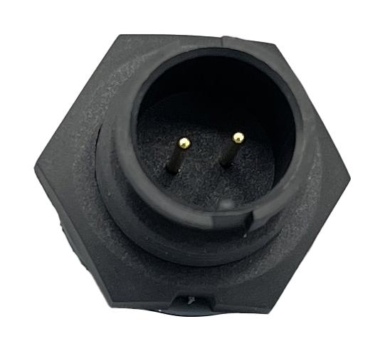 NORCOMP 869-02B-103R001. CIRCULAR CONNECTOR, PLUG, 2POS, SOLDER
