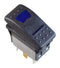 MULTICOMP PRO MPX5-184ENN-1ABD-5UN-S Rocker Switch, 12VDC LED, IP67, On-(Off), SPST-NC, Illuminated, Panel, Snap-In, Black