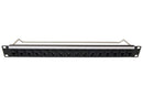 CLIFF ELECTRONIC COMPONENTS CP30173 Patch Panel, 1U, 16 Port with M3 Fixing Holes, Loaded with Cat6 RJ45 Connectors, Black