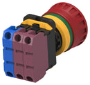 ALCOSWITCH - TE CONNECTIVITY PBES22N12R Emergency Stop Switch, 22mm, SPST-NO, DPST-NC, Maintained, Screw, 10 A, 24 V