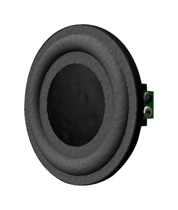 PUI AUDIO AS02804PR-N50-R Speaker, 250Hz to 20kHz, 4 ohm, 76.5dBA, 4W, Round, Bare Mount