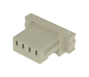 SAMTEC ISS1-04 Connector Housing, White Nylon, 1Row, MicroMate ISS1 Series, Receptacle, 4 Ways, 2.54 mm
