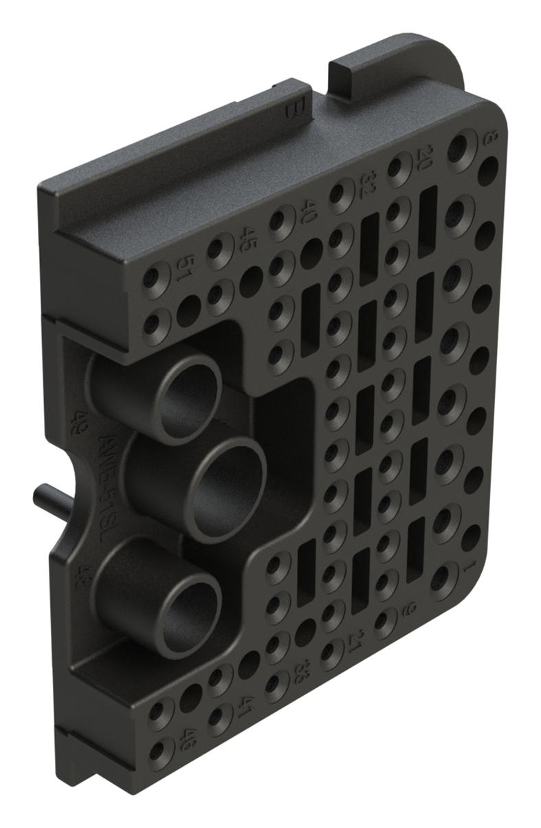 AMPHENOL SINE/TUCHEL AWB-51SBL WEDGELOCK, LEFT, 51 POS, BLACK