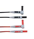 CHAUVIN ARNOUX P01295453Z Test Lead Set, 4mm Banana Plug, Shrouded, 4mm Right Angle Banana Plug, Shrouded, 1 kV, 15 A