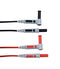 CHAUVIN ARNOUX P01295453Z Test Lead Set, 4mm Banana Plug, Shrouded, 4mm Right Angle Banana Plug, Shrouded, 1 kV, 15 A
