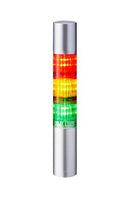PATLITE LR4-302WJBU-RYG Signal Tower, 3 Tier, Amber, Green, Red, 85 dB, Cable, 4 Tone, 24VDC, IP65, NEMA 4X, NEMA 13