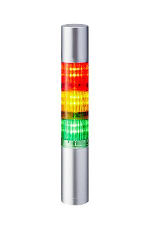 PATLITE LR4-302WJBU-RYG Signal Tower, 3 Tier, Amber, Green, Red, 85 dB, Cable, 4 Tone, 24VDC, IP65, NEMA 4X, NEMA 13