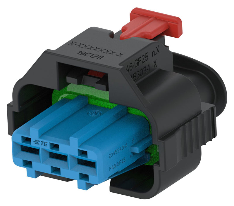 TE CONNECTIVITY 2345390-1 Automotive Connector Housing, Black, Superseal Pro Series, Receptacle, 3 Ways