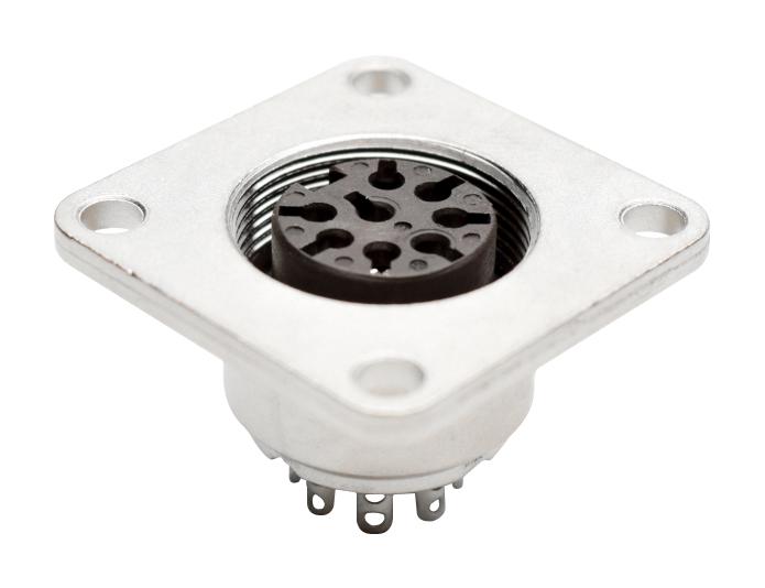 AMPHENOL SINE/TUCHEL C09131T0081002 Circular Connector, C091D Series, Panel Mount Receptacle, 8 Contacts, Solder Socket, Threaded