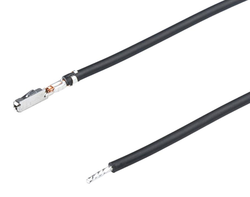 MOLEX 226208-2212 Cable Assembly, Pre-Crimped Lead MOX Socket to Free End, 5.9 ", 150 mm, 226208 Series, Black