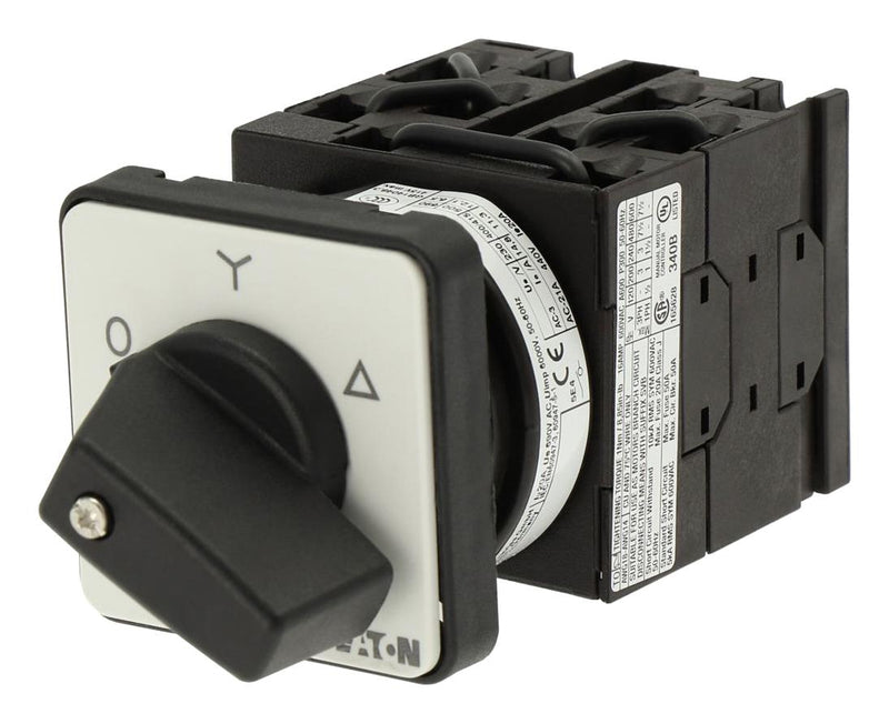 EATON MOELLER T0-4-8410/E Rotary Switch, Star-Delta, 3 Position, 3 Pole, 60 &deg;, 20 A, 690 V, T0 Series