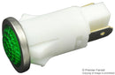 VCC / VISUAL COMMUNICATIONS COMPANY 1032QD5 Neon Indicator, Non-Relampable, 125 VAC, Quick Connect, Green, 12.7 mm, Dome