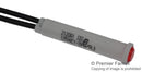 VCC / VISUAL COMMUNICATIONS COMPANY 2120A1 Neon Indicator, Non-Relampable, 125 VAC, Wire Leaded, Red, 7.9 mm, Round with Flat Top