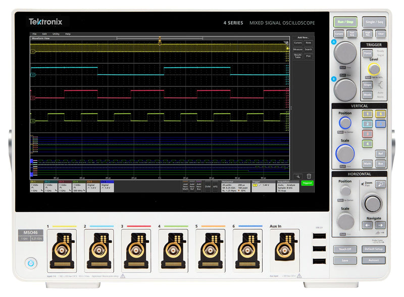 TEKTRONIX MSO44 4-BW-350 (WITH) FREE BW UPGRADE MSO / MDO Oscilloscope, 4 Series MSO, 4 Analogue, 32 Digital, 350 MHz, 6.25 GSPS, 31.25 Mpts