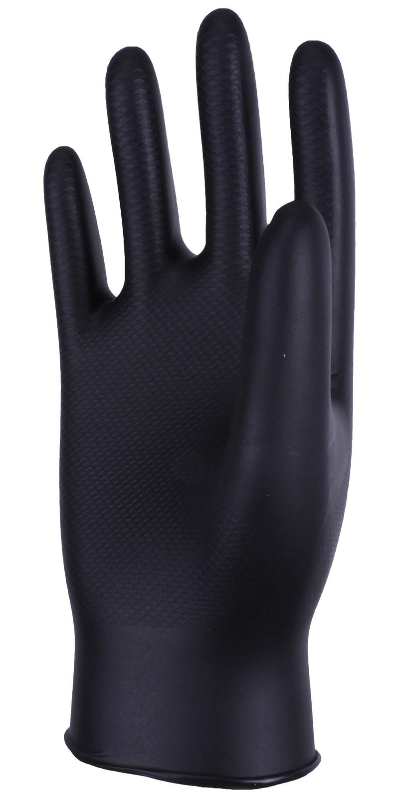 UCI G/DG-MAXIM/BK(F)/XL Gloves, Disposable, Nitrile, Fishscale Grip, Black, XL, DG-Maxim Series