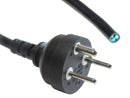 MULTICOMP PRO GW-151851 Mains Power Cord, Mains Plug, Denmark to Free End, 2 m, 10 A, 250 V, Black