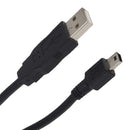 MOLEX 88732-8702 USB Cable, Type A Plug to Mini Type B Plug, 1.5 m, 4.9 ft, USB 2.0, Black