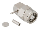 AMPHENOL RF 031-6985 RF / Coaxial Connector, TNC RP Coaxial, Right Angle Plug, Crimp, 50 ohm, RG178, Beryllium Copper