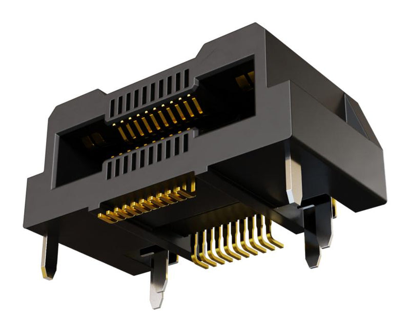 HARWIN F11-11102042R Mezzanine Connector, 4 Pwr Contact, Receptacle, 0.5 mm, 2 Rows, 24 Contacts