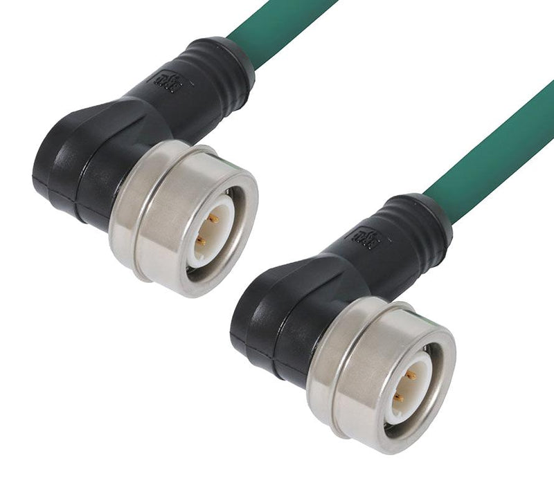 MOLEX 120406-1038 Sensor Cable, M12, 90&deg; Ultra-Lock 2.0 Plug, 90&deg; Ultra-Lock 2.0 Plug, 4 Positions, 2 m, 6.56 ft