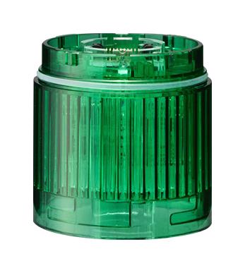 PATLITE LR5-E-G LED Unit, Green, 24VDC, IP65, NEMA 4X, NEMA 13, 50mm H, 50mm Lens, LR Series