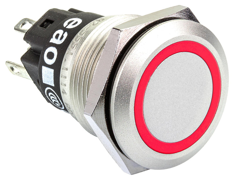 EAO 82-5551.2114 Vandal Resistant Switch, 82 Series, 19 mm, SPDT, Maintained, Round Flat Flush, Natural