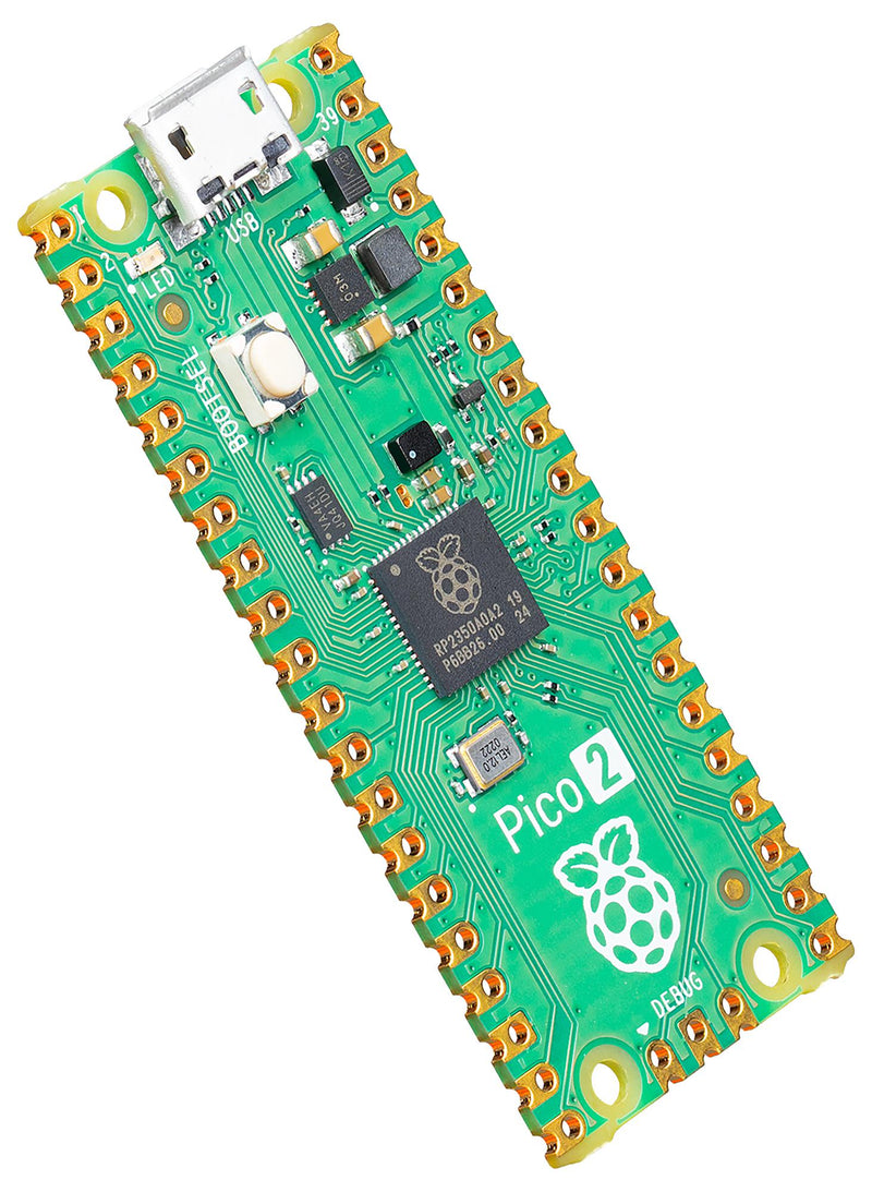 RASPBERRY-PI RASPBERRY-PI PICO 2 Raspberry Pi Pico 2 Board, 32-bit, RP235x, ARM Cortex-M33, 2Cores, 150MHz, 520KB RAM GTIN UPC EAN: 5056561803951