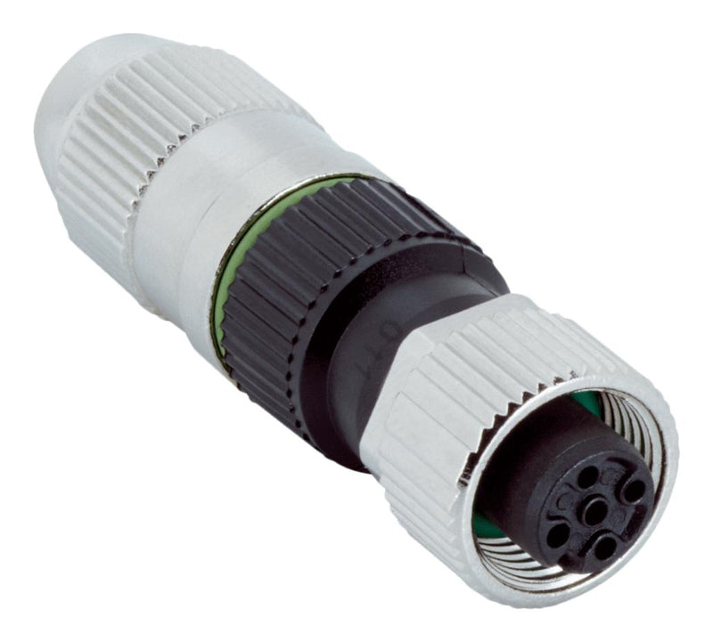SICK YF12U14-2550K4051A Sensor Connector, M12, Female, 4 Positions, IDC / IDT Socket, Straight Cable Mount