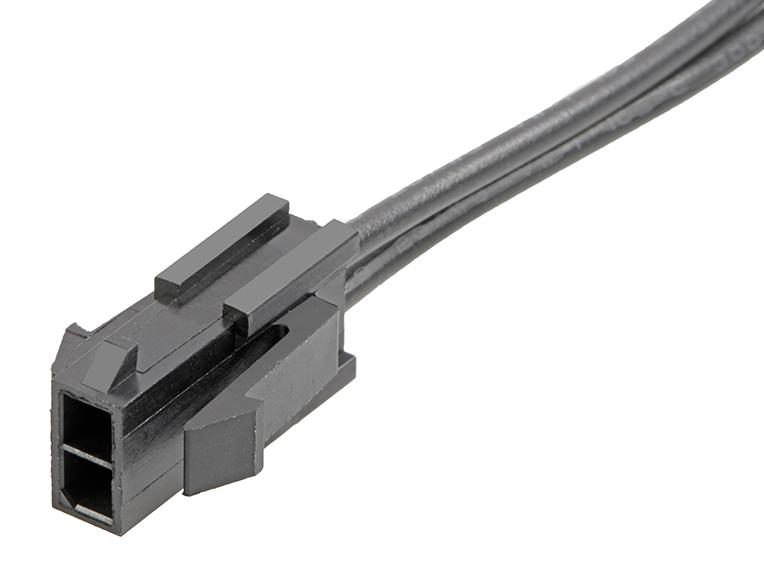 MOLEX 214758-1023 Cable Assembly, Micro-Fit 3.0 Plug to Free End, 2 Ways, 3 mm, 2 Row, 600 mm, 23.6 "