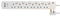 PRO ELEC 8618SU Extension Lead, 6 Outlets, UK, 13 A, 240 V, UK Type G, 2 m