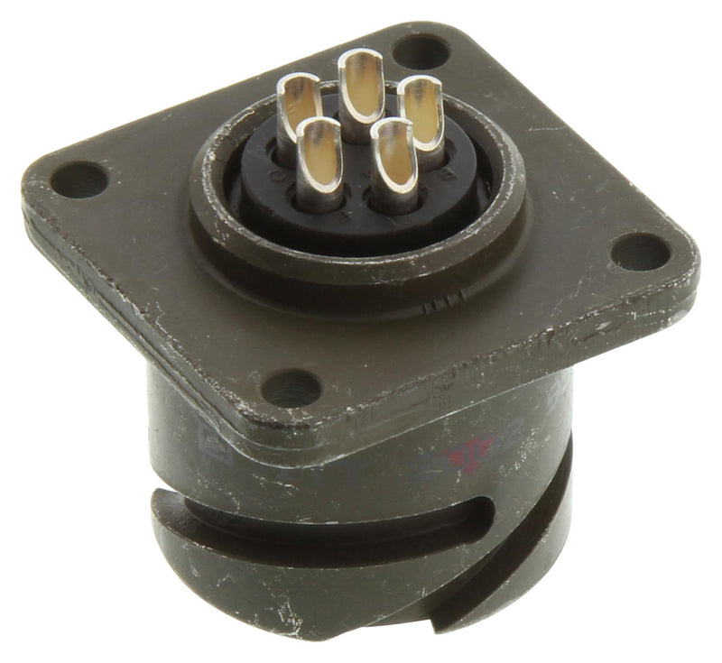 ITT CANNON CA3102E14S-5PB05 Circular Connector, CA Series, MIL-DTL-5015 Series, Box Mount Receptacle, 5 Contacts, Solder Pin
