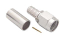 L-COM BAC03 RF / Coaxial Connector, SMA Coaxial, Straight Plug, Crimp, 50 ohm, RG58U, Brass