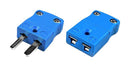 LABFACILITY JM-K-M+F (PACK OF 10 PAIRS) Thermocouple Connector, Plug/Socket, Miniature, K, Blue, JIS, Pack of 10 Pairs XF-2858-FAR