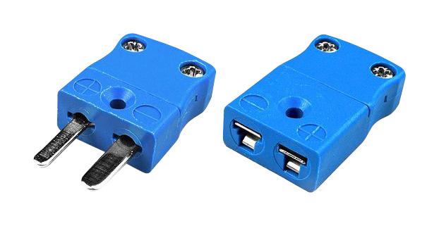 LABFACILITY JM-K-M+F (PACK OF 10 PAIRS) Thermocouple Connector, Plug/Socket, Miniature, K, Blue, JIS, Pack of 10 Pairs XF-2858-FAR