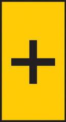HELLERMANNTYTON 561-02704 Wire Marker, Snap On Pre Printed, + (Plus), Black, Yellow, 5.6mm x 7.1mm, 3.8 mm