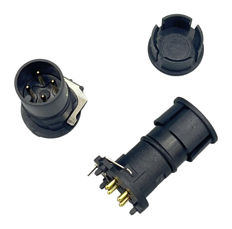 NORCOMP 862-004-113R001 SENSOR CONN, M12, 4POS, PLUG, PCB