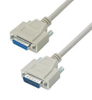 L-COM CRMN15MF-15 Computer Cable, D Subminiature Plug, 15 Way, D Subminiature Socket, 15 Way, 15 ft, 4.6 m