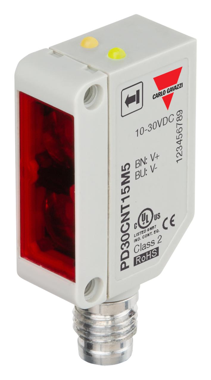 CARLO GAVAZZI PD30CNT15M5 Photoelectric Sensor, 15 m, Through Beam, 10 to 30 VDC, PD30CNT15 Series