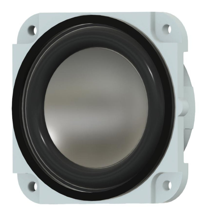 PUI AUDIO AS03204AS-HT-WP Speaker, General Purpose, 200 Hz to 20 kHz, 4 ohm, 4 W, 97 dB, Round with Square Frame, Panel Mount