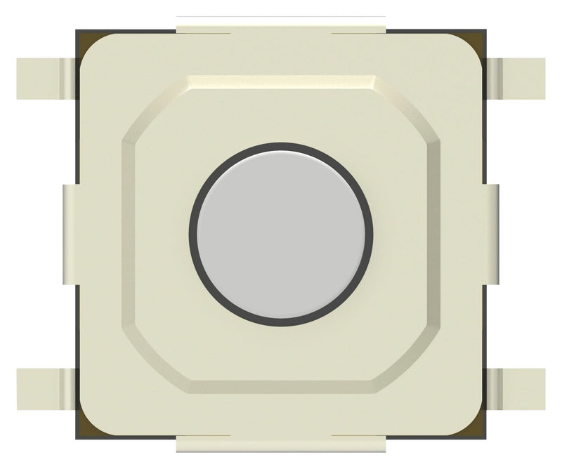 ALCOSWITCH - TE CONNECTIVITY MSLPT5252CG4WTR Tactile Switch, MSLPT, Top Actuated, Surface Mount, Round Button, 260 gf, 50mA at 12VDC