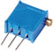 MULTICOMP PRO MCWIW1029-X-102-LF TRIMMER POTENTIOMETER, CERMET, 1KOHM, 25TURN, THROUGH HOLE, 9MM SQ