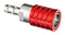 AMPHENOL LTW SQD-04SBCN-PRD001 Liquid Cooling Socket, 3/8" Push Lok, Stainless Steel, Red, Valve, SnapQD Series